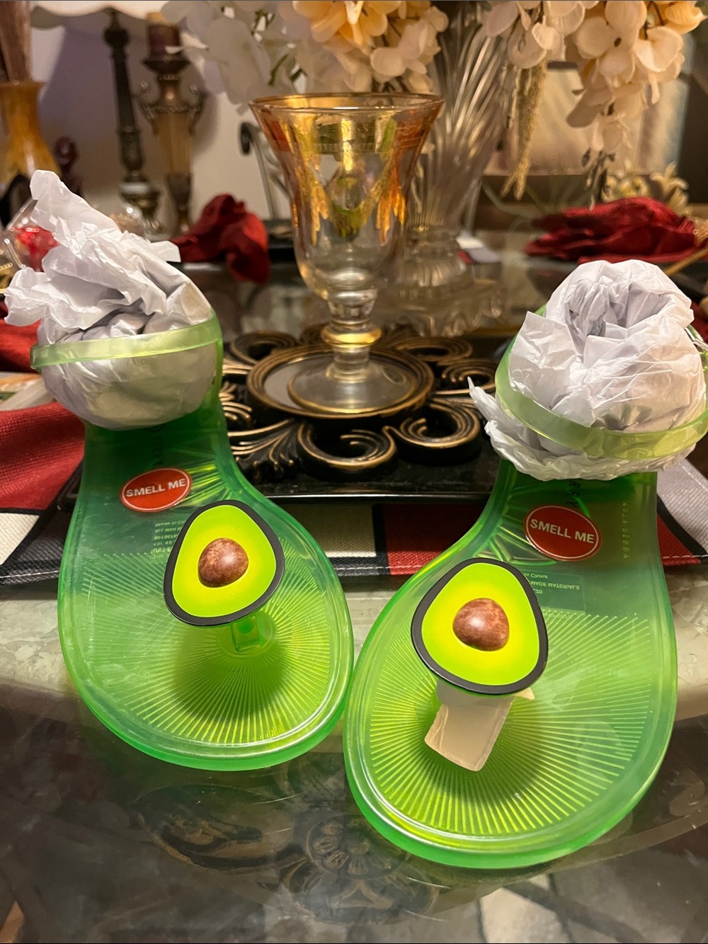 🔥🔥🔥Katy Perry Collections Neon Green Avocado Scented Jelly Sandals